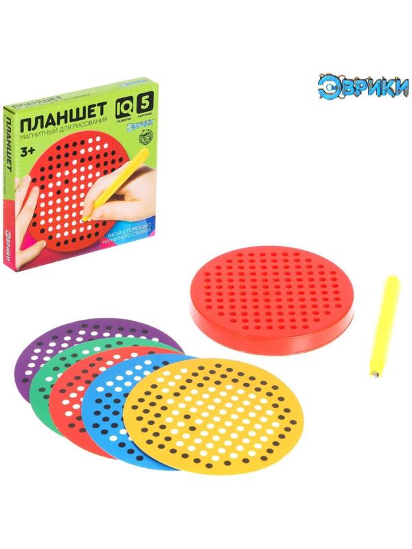 Планшет обучающий «Магнитное рисование», 120 отверстий, цвет красный