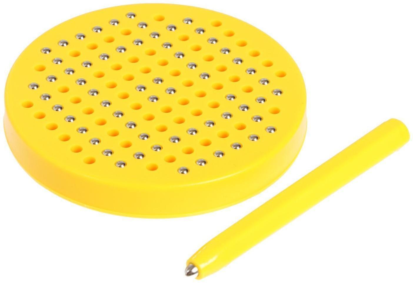 Планшет магнитный для рисования, круглый, на блистере, 120 отверстий, МИКС