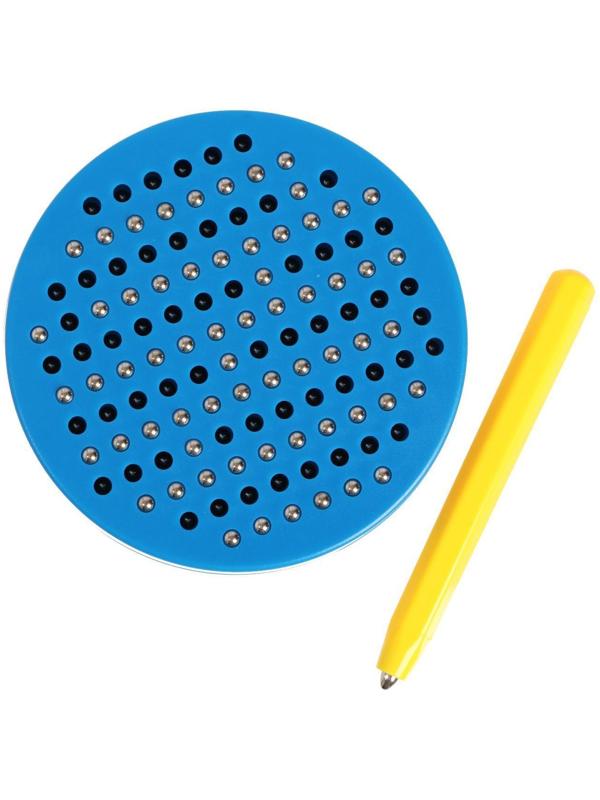 Планшет магнитный для рисования, круглый, на блистере, 120 отверстий, МИКС