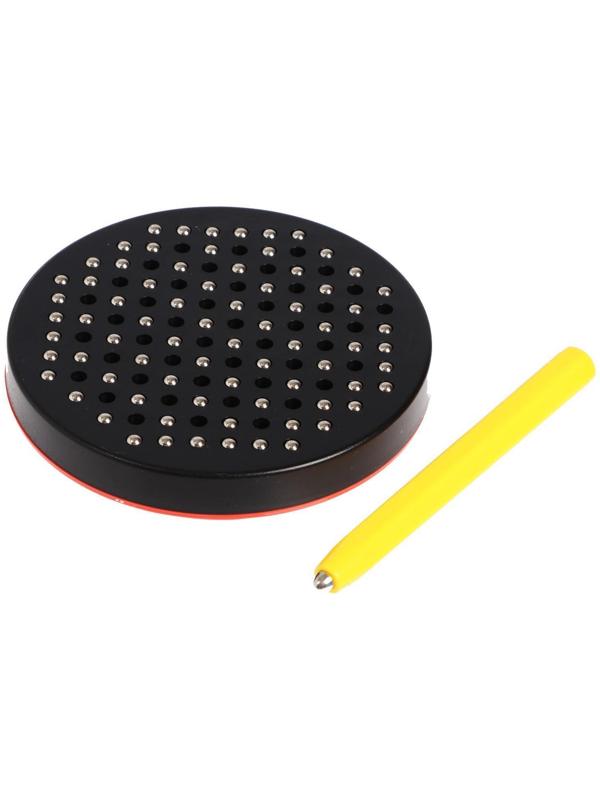 Планшет магнитный для рисования, круглый, на блистере, 120 отверстий, МИКС