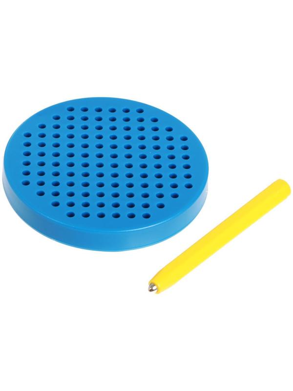 Планшет магнитный для рисования, круглый, на блистере, 120 отверстий, МИКС