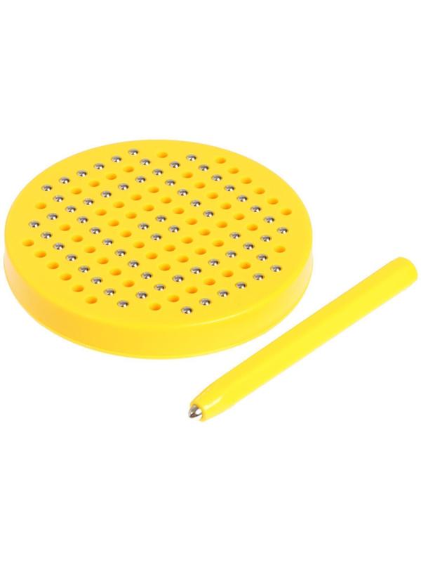 Планшет магнитный для рисования, круглый, на блистере, 120 отверстий, МИКС