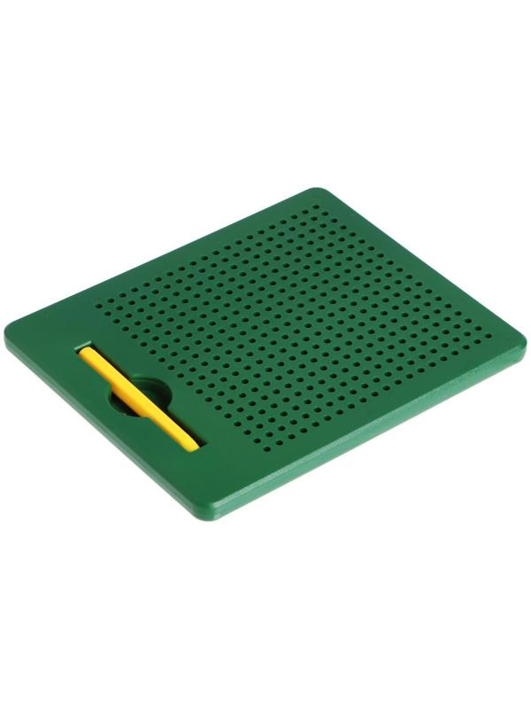 Планшет обучающий «Магнитное рисование», 380 отверстий, цвет зелёный
