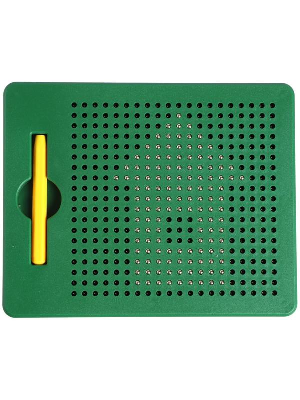 Планшет обучающий «Магнитное рисование», 380 отверстий, цвет зелёный