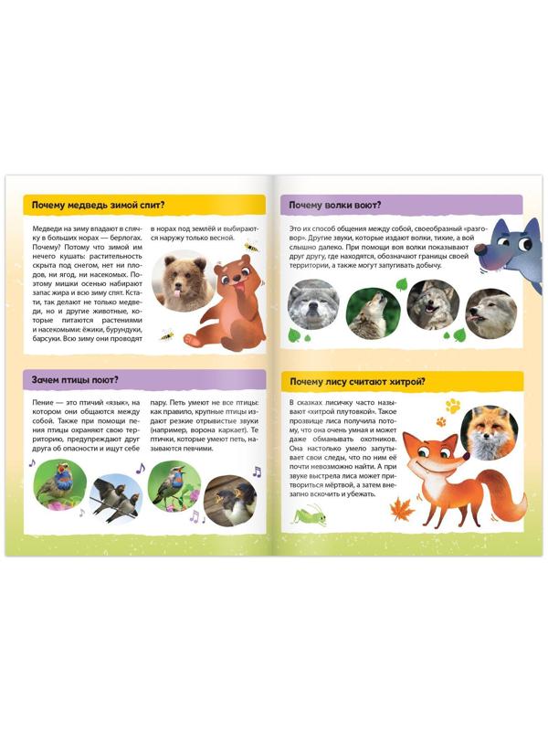 Книга обучающая «Почемучки: о зверюшках, пташках и букашках», 16 стр.
