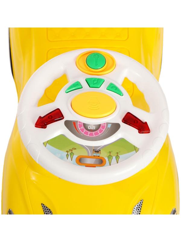 Толокар «СуперКар», световые и звуковые эффекты, цвет жёлтый