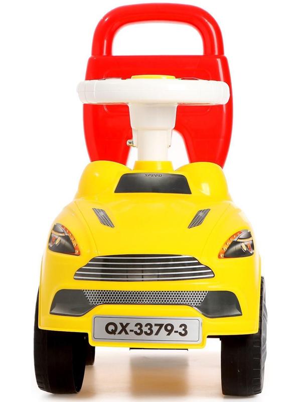 Толокар «СуперКар», световые и звуковые эффекты, цвет жёлтый
