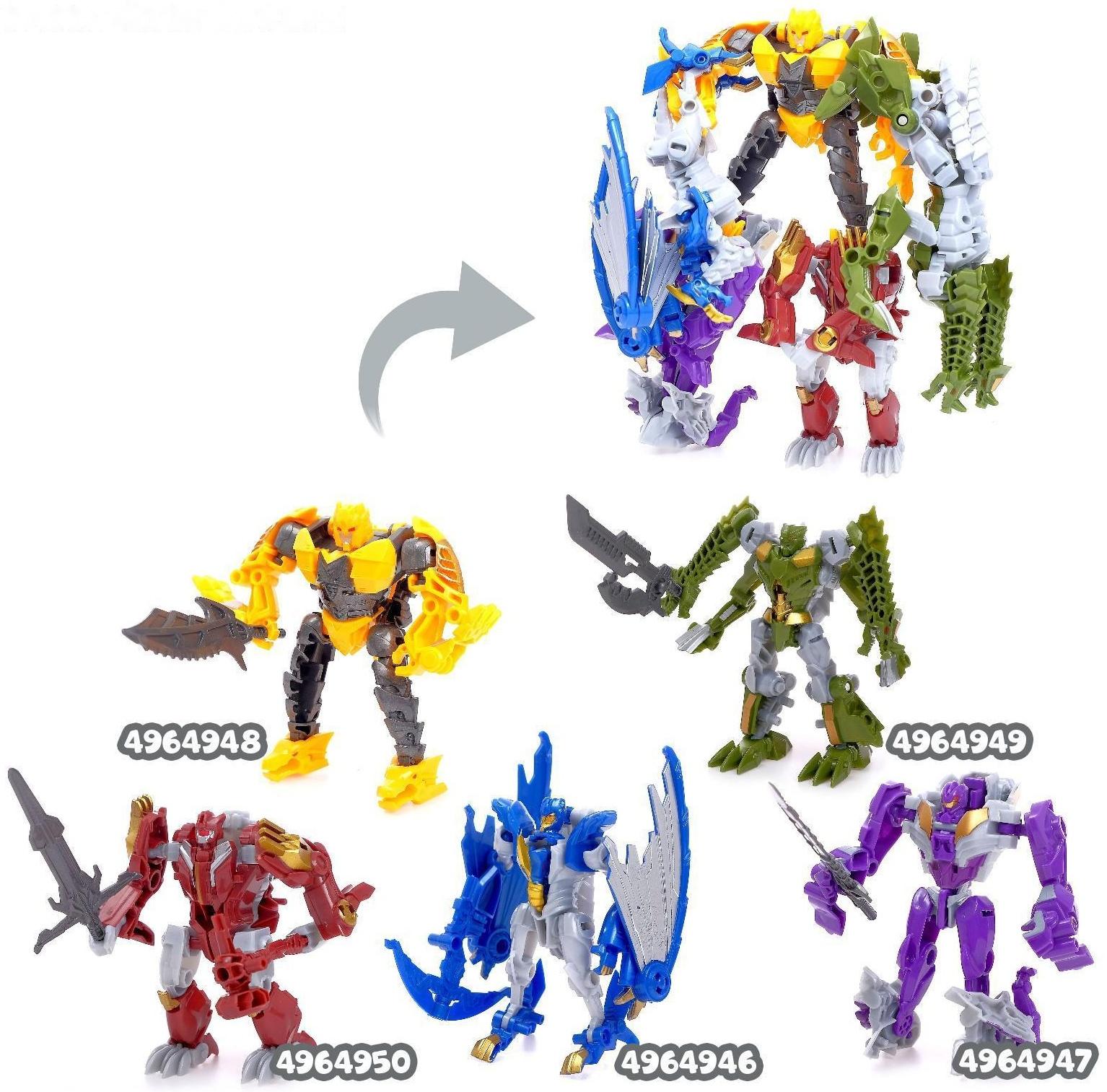 Робот «Динобот», трансформируется, 5 видов, собирается в 1 робота