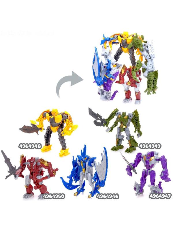 Робот «Динобот», трансформируется, 5 видов, собирается в 1 робота