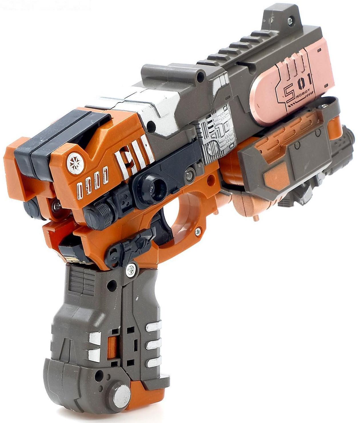 Бластер «Титан», трансформируется, стреляет мягкими пулями, цвет коричневый