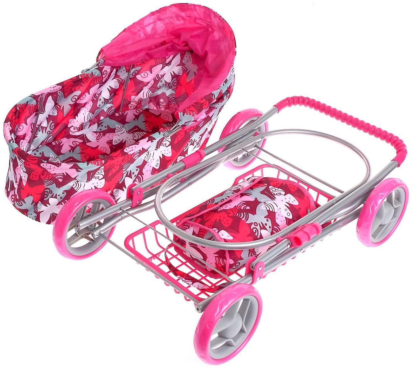 Коляска для кукол, универсальная, с корзиной, с сумкой