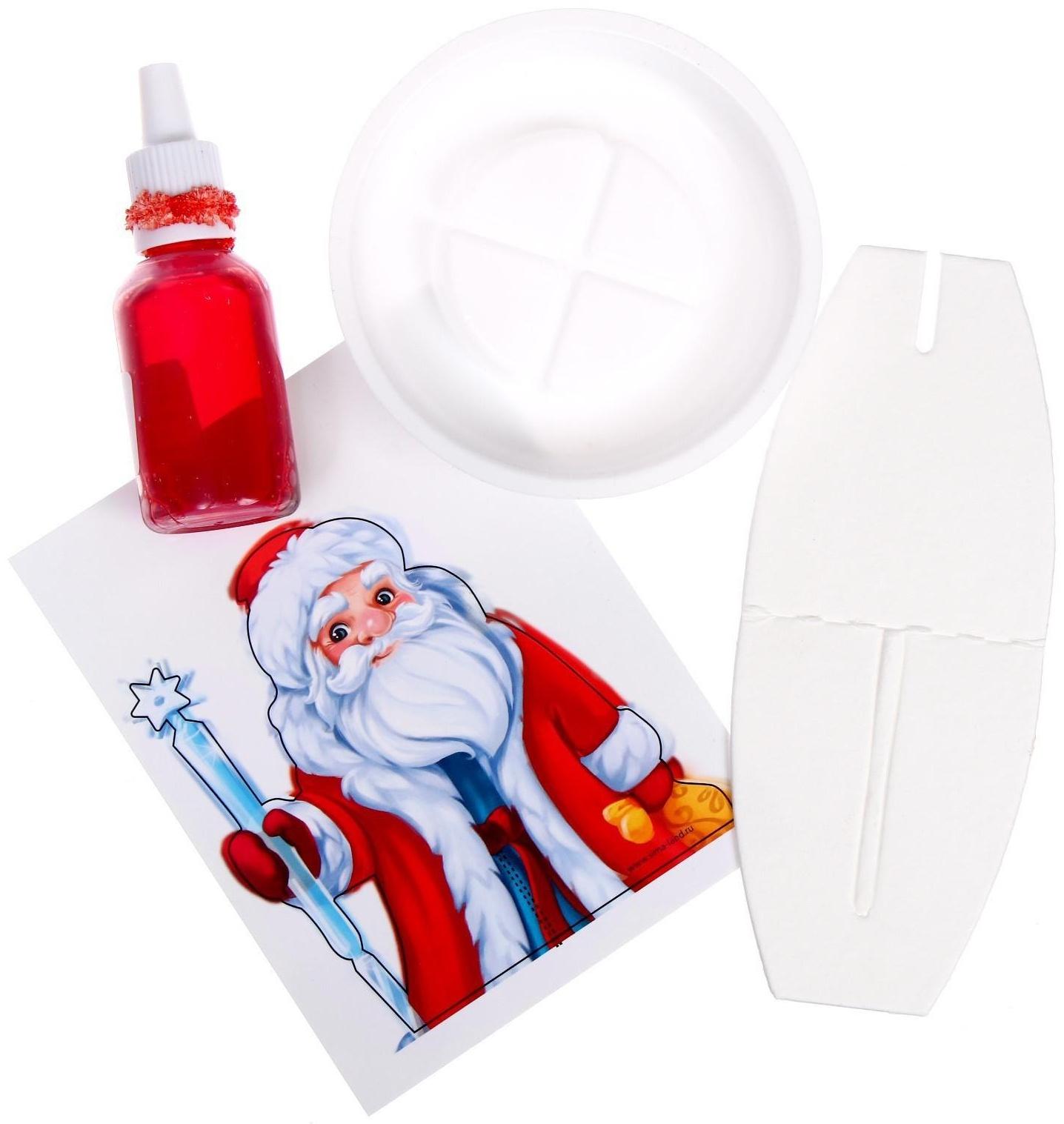 Набор для творчества «Лучистые кристаллы»: Дед Мороз, цвет красный