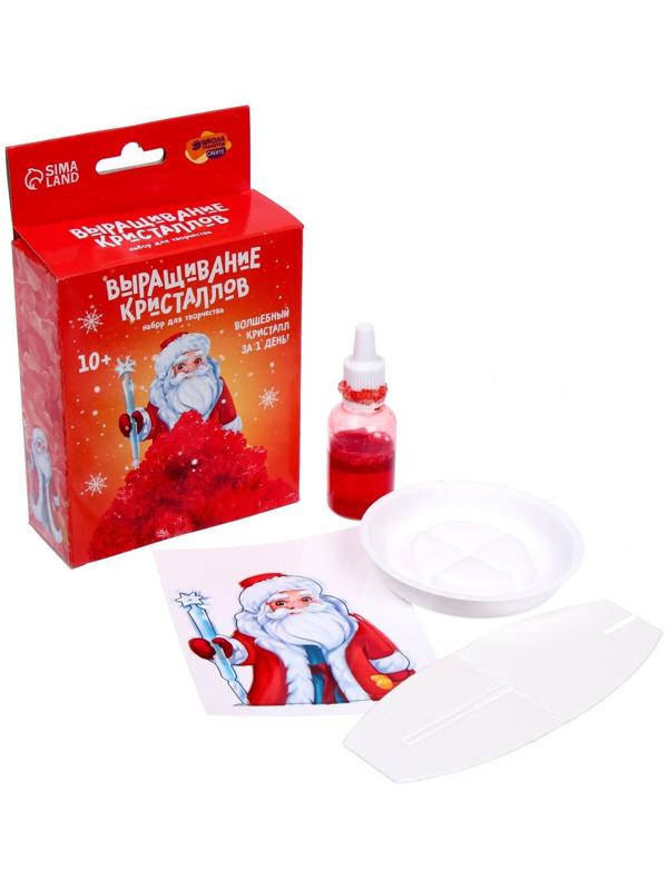 Набор для творчества «Лучистые кристаллы»: Дед Мороз, цвет красный