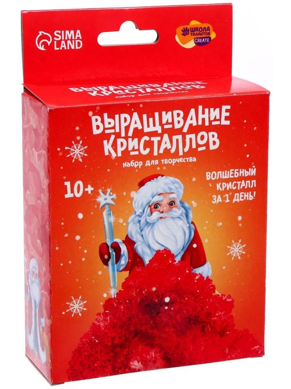 Набор для творчества «Лучистые кристаллы»: Дед Мороз, цвет красный