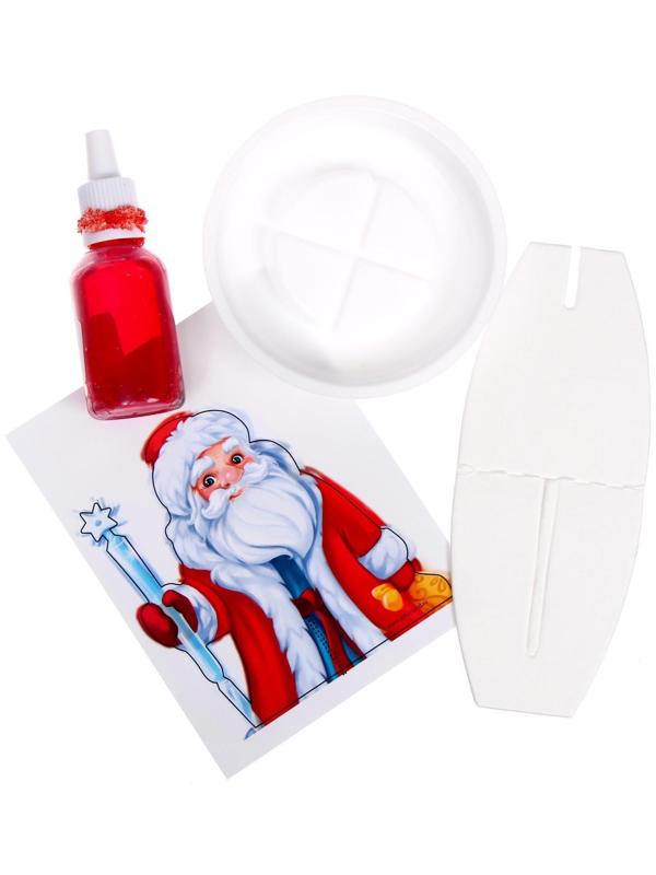 Набор для творчества «Лучистые кристаллы»: Дед Мороз, цвет красный