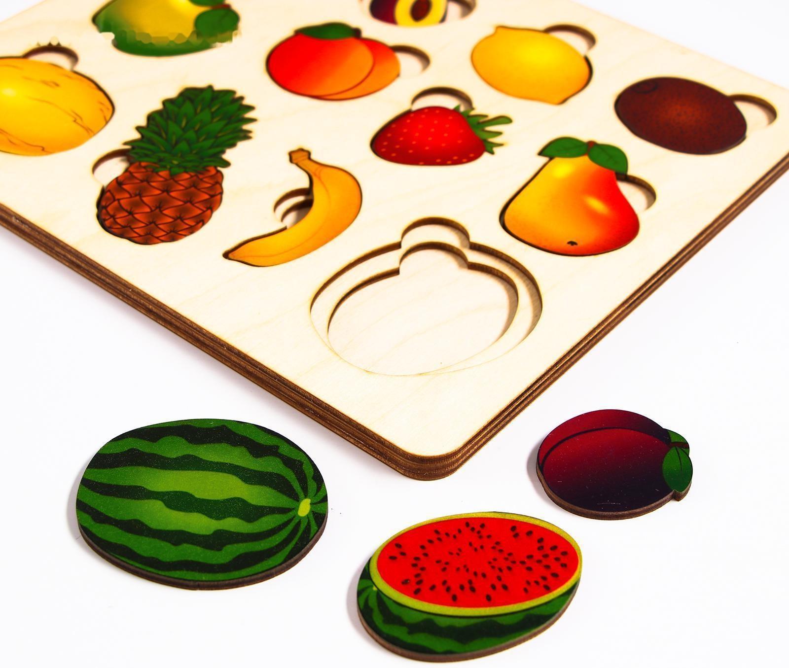 Развивающая доска «Большие фрукты», 2 слоя