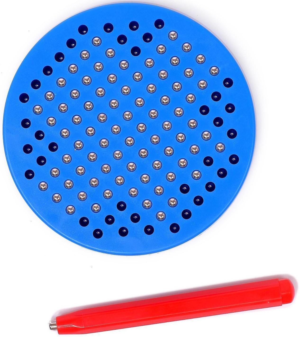 Планшет обучающий «Магнитное рисование», 120 отверстий, цвета МИКС