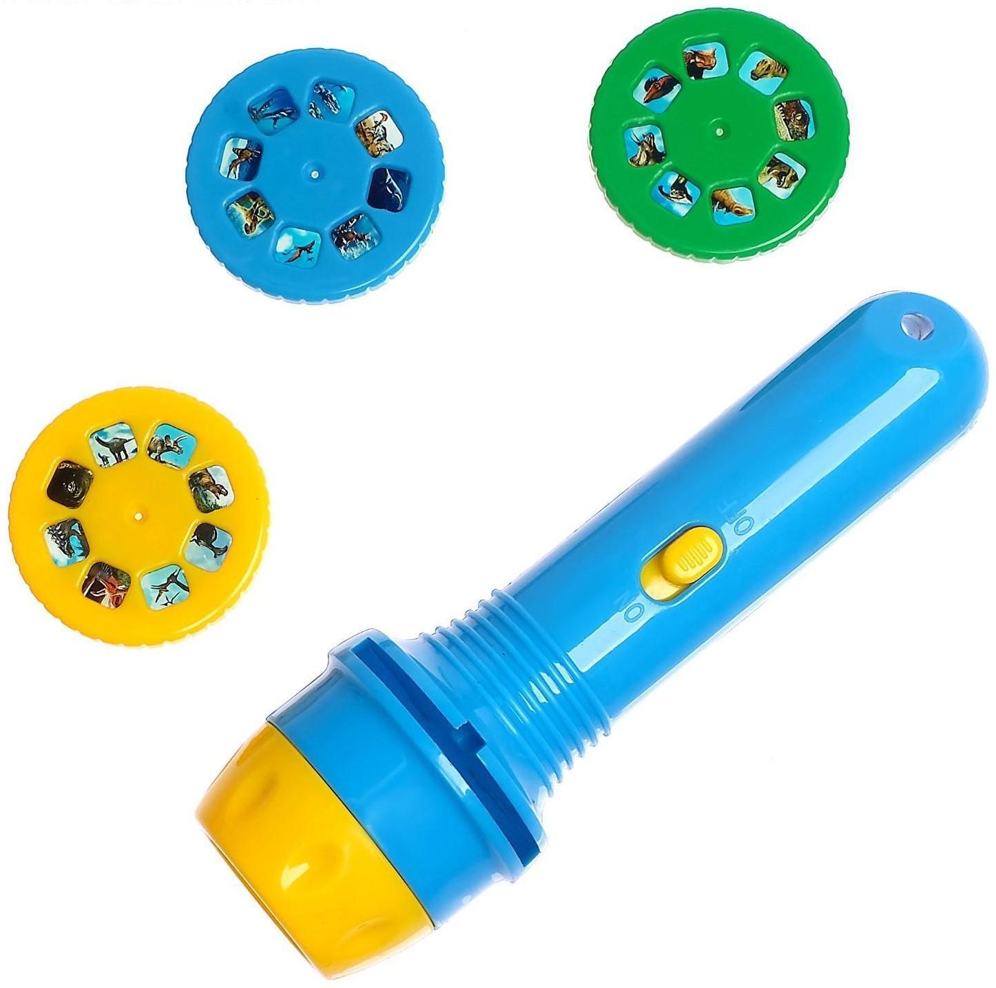 Игровой набор «В мире динозавров», проектор, светящиеся наклейки