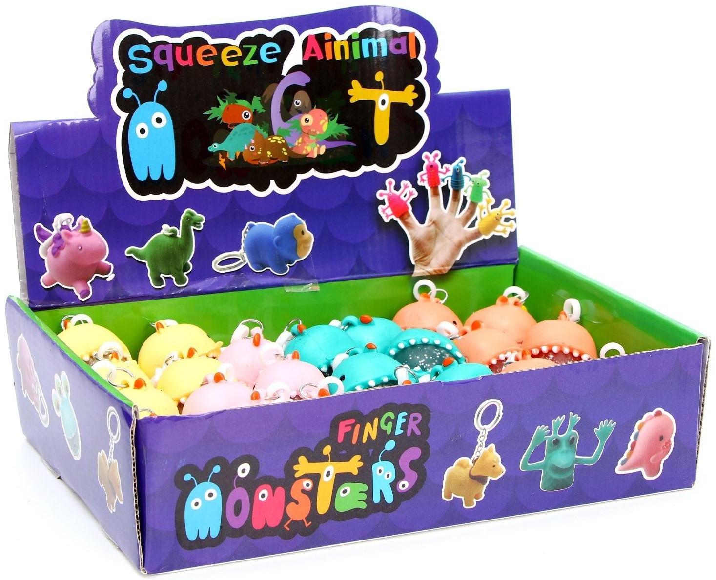 Мялка «Зубастик», на брелоке, цвета МИКС