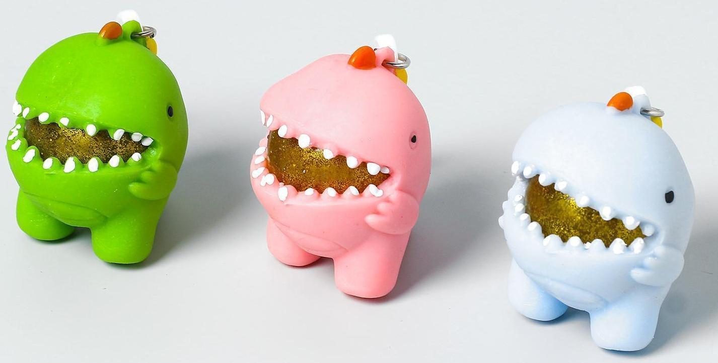 Мялка «Зубастик», на брелоке, цвета МИКС