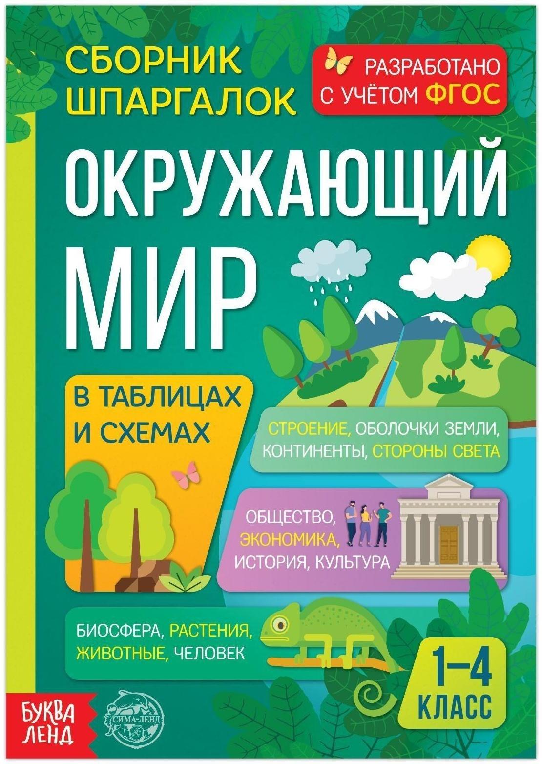 Сборник шпаргалок для 1—4 классов «Окружающий мир», 60 стр.