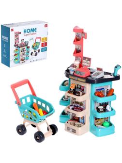 Игровой модуль «Супермаркет», 47 предметов, бирюзовый