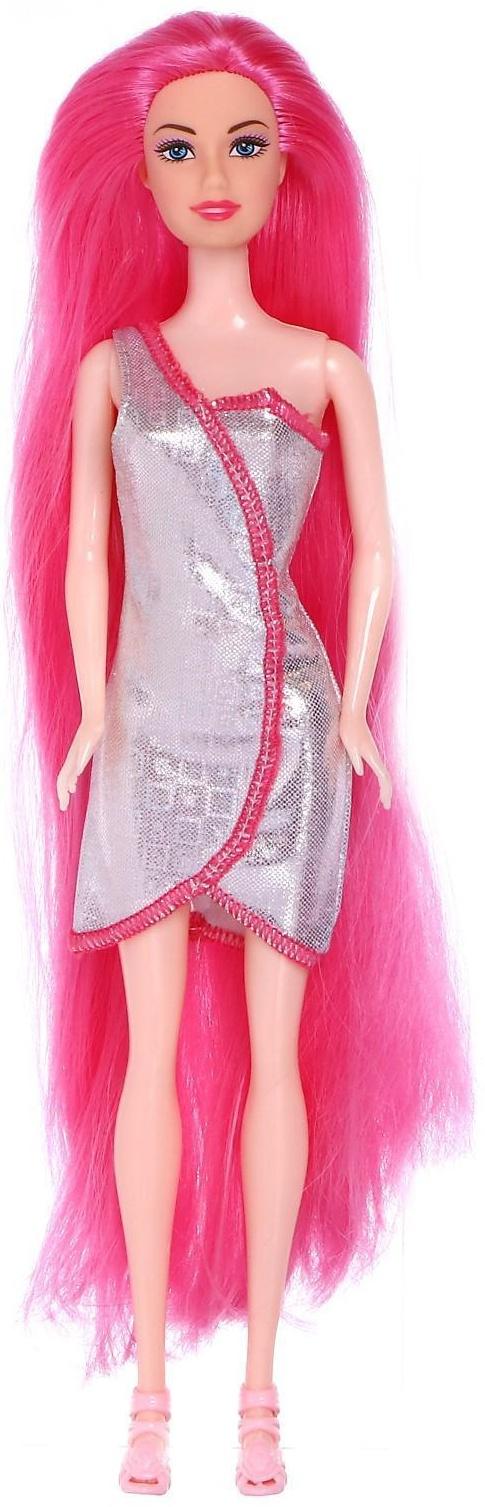Кукла-модель с трессами «Звезда вечеринки» розовая