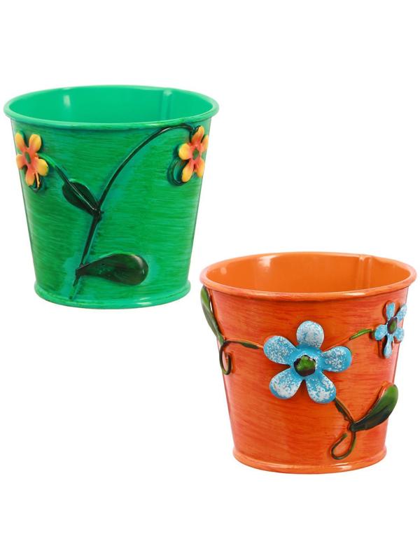 Горшок средний «Цветочки», цвета МИКС