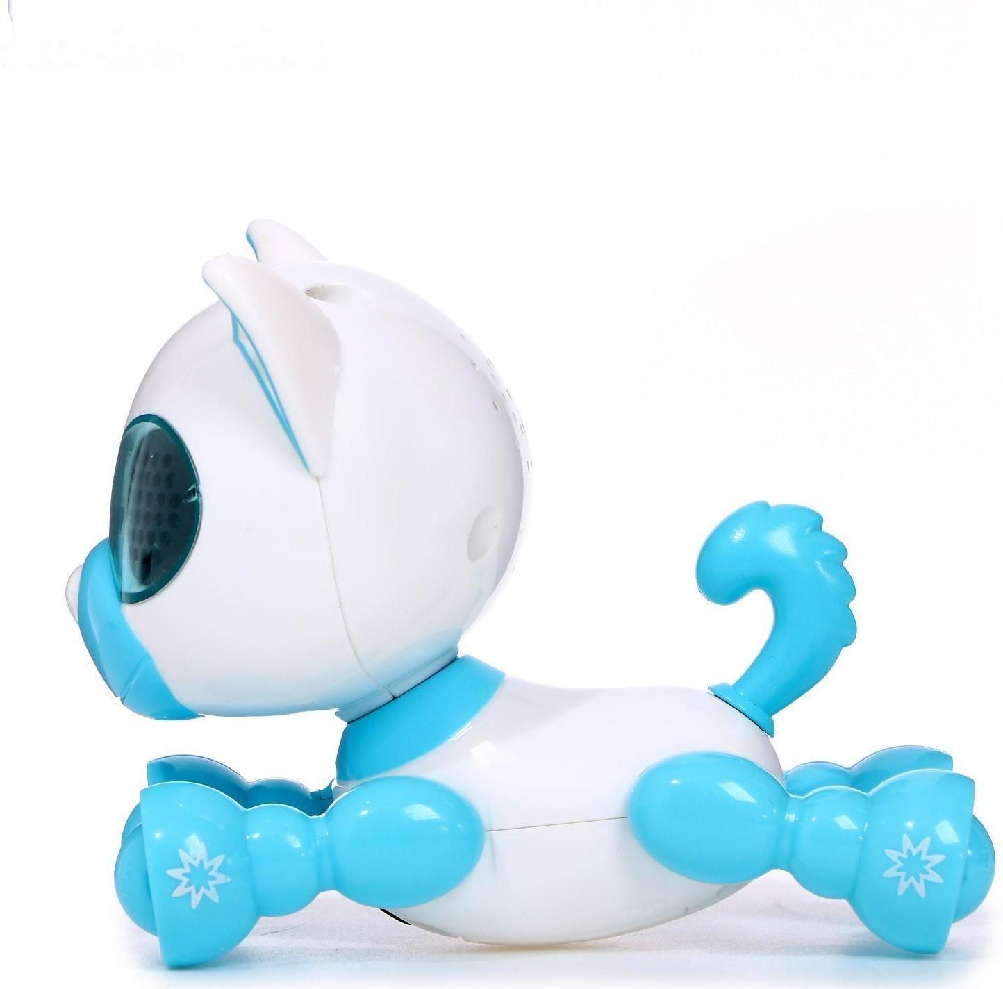 Робот-игрушка интерактивный «Умный дружок», звук, свет, цвет голубой