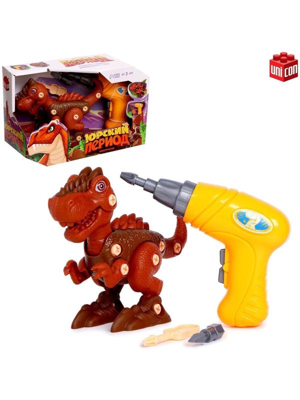 Конструктор винтовой «Велоцераптор», с электрическим шуруповёртом, 19 деталей