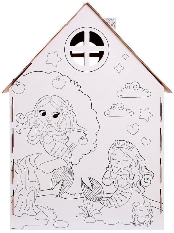 Дом-раскраска из картона «Милые принцессы»