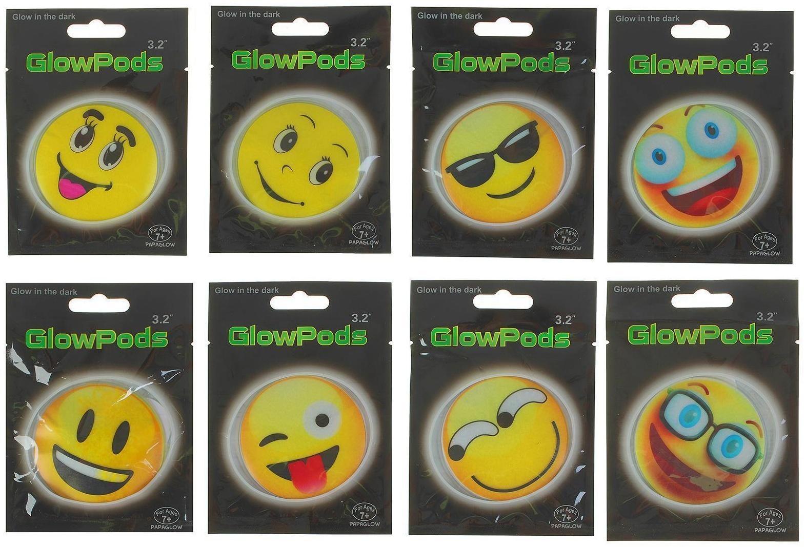 Неоновая наклейка «Рожицы», виды МИКС