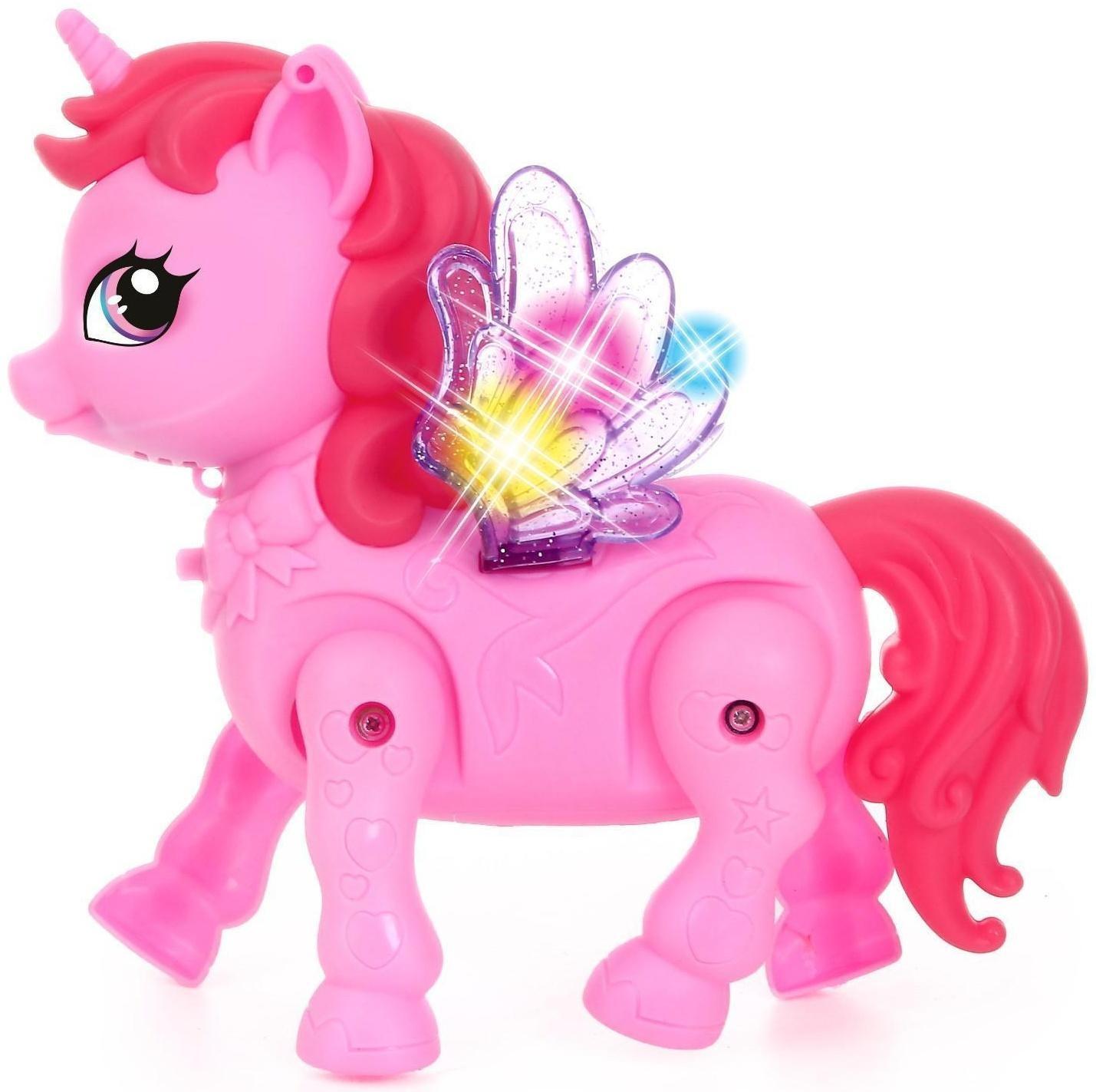 Музыкальная игрушка «Радужная пони» ходит, свет, звук, МИКС