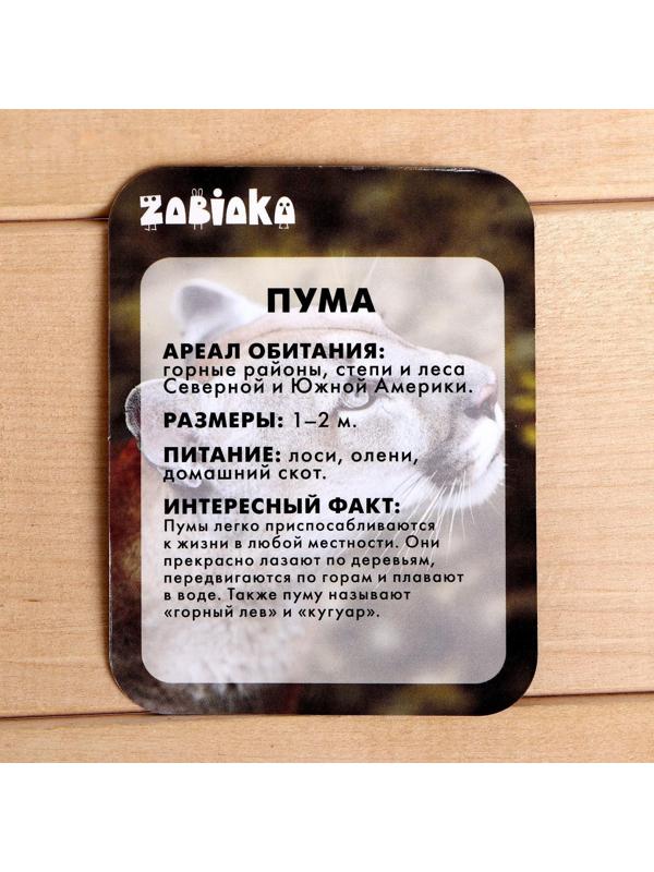 Фигурка «Пума», с обучающей карточкой