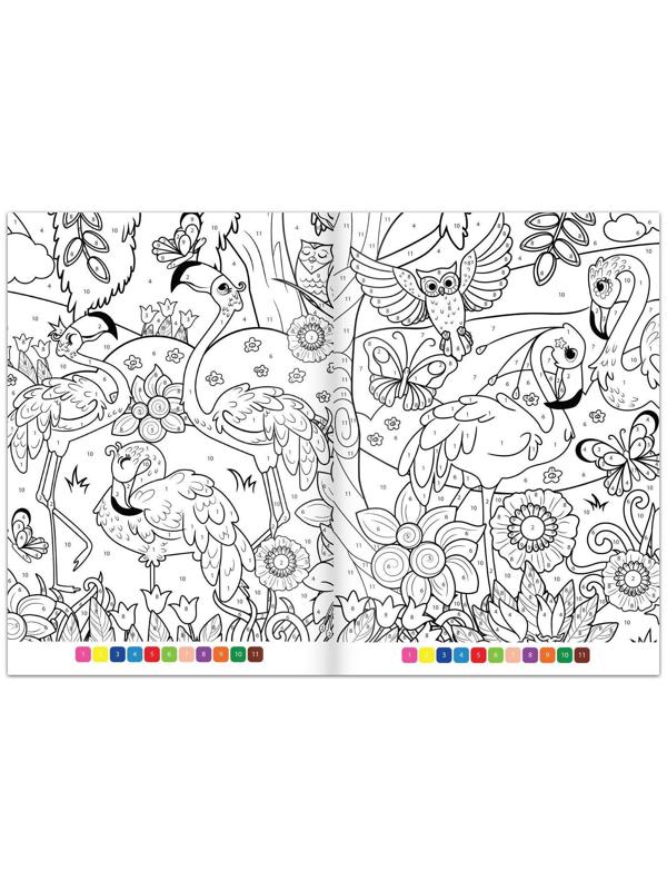 Раскраска по номерам «Страна волшебства», 16 стр., формат А4