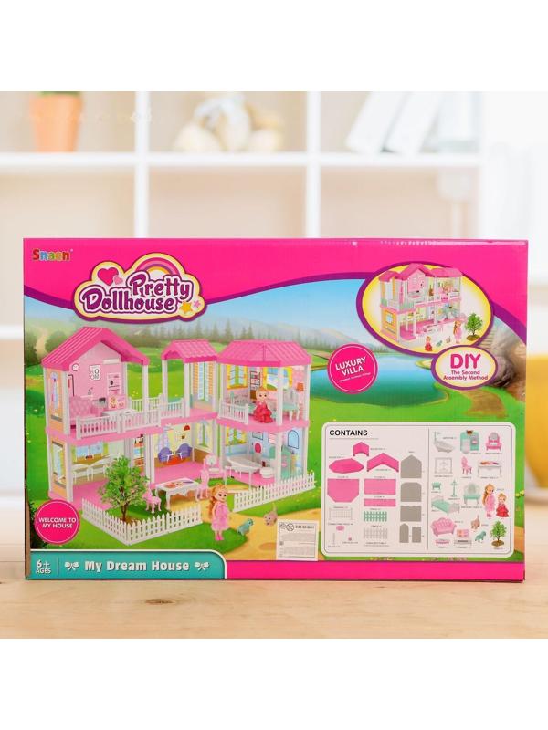 Дом для кукол «Лейнхаус» с куклами, с аксессуарами, 556-3