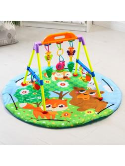 Игровой развивающий центр «Кто живет в лесу», с ковриком и погремушками