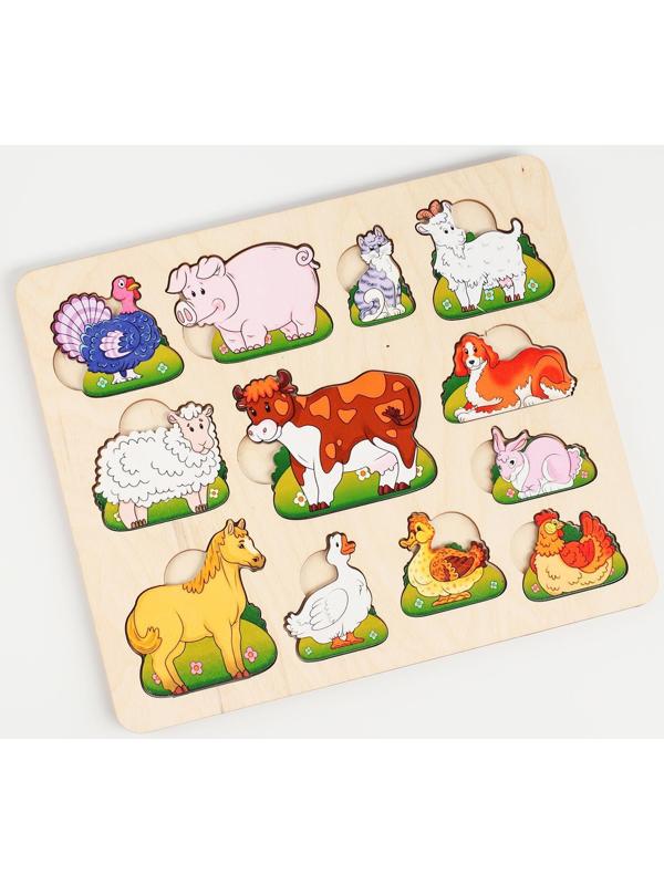 Развивающая доска «Чей малыш?Домашние животные и птицы»