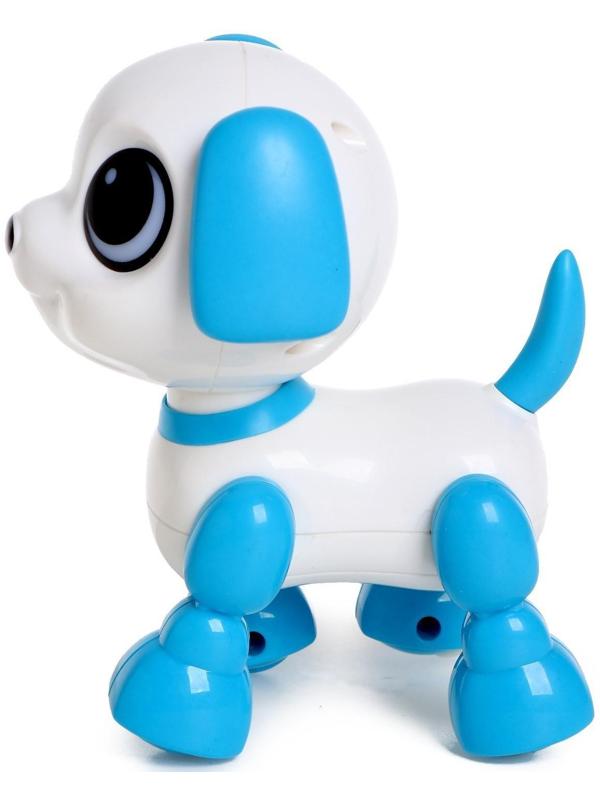 Робот-собака «Питомец: Щеночек», световые и звуковые эффекты, работает от батареек, цвет голубой