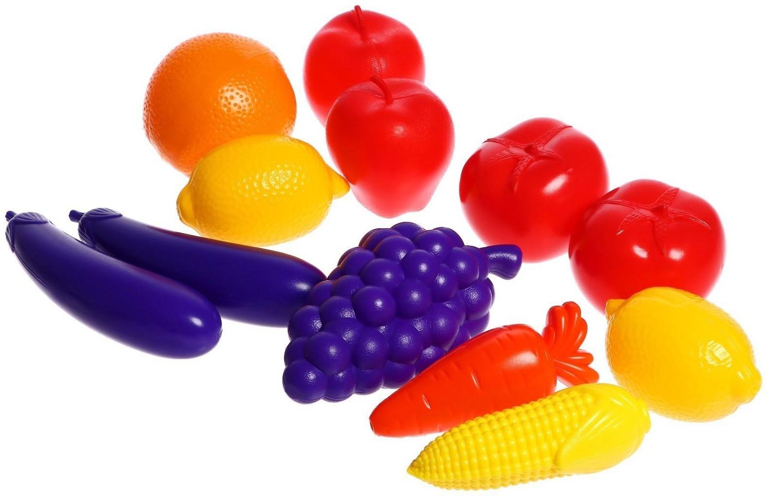 Набор «Овощи, фрукты», 12 штук, МИКС