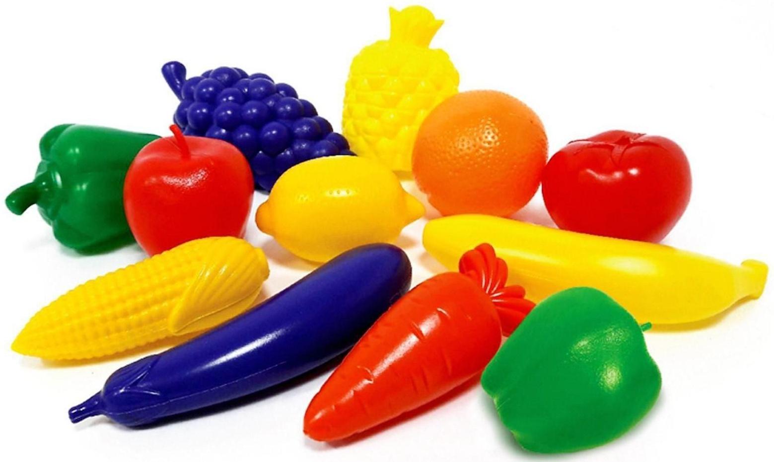 Набор «Овощи, фрукты», 12 штук, МИКС