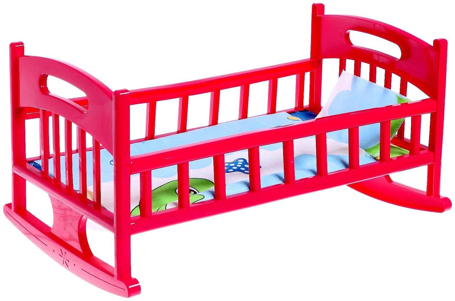 Кроватка для кукол с постелькой
