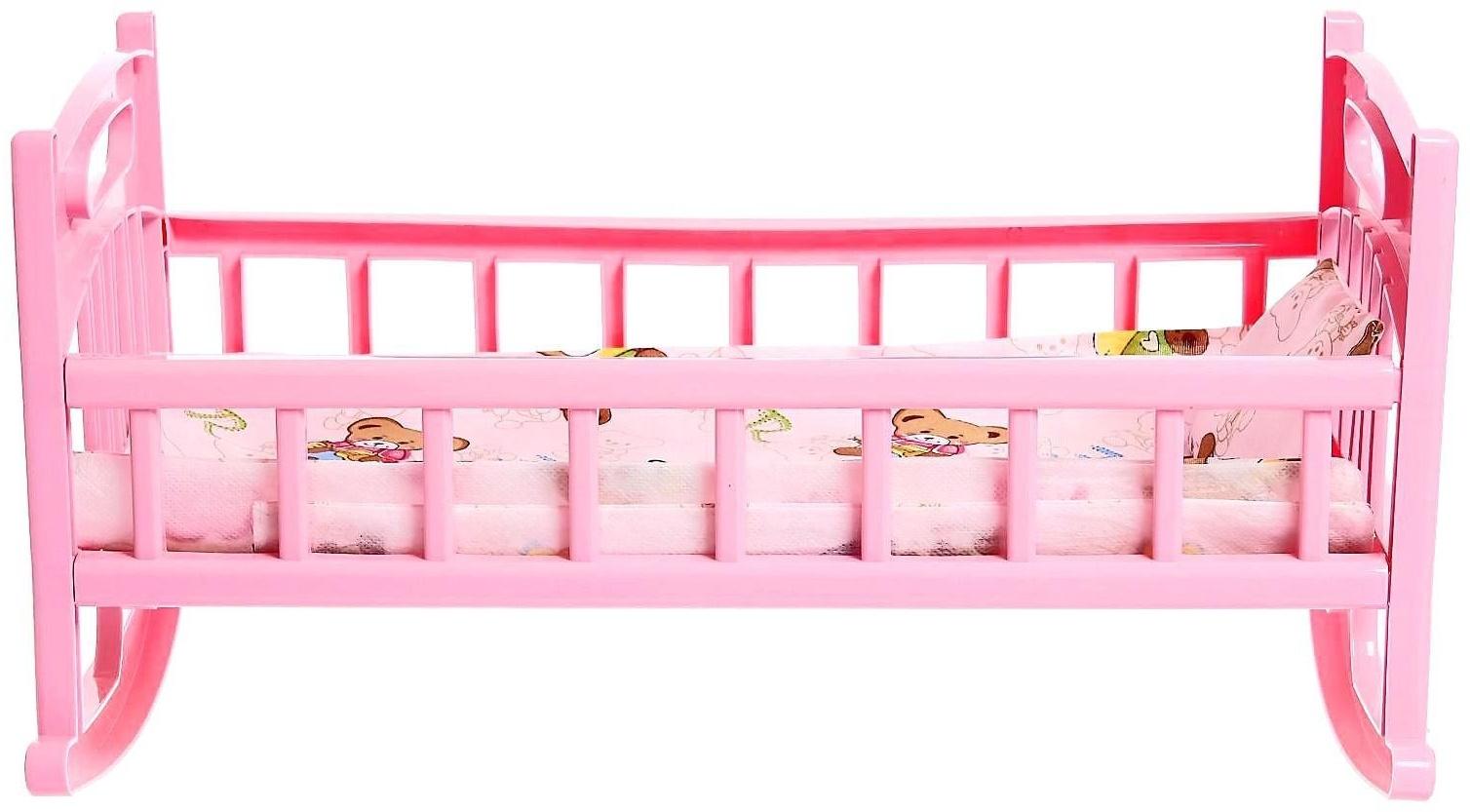 Кроватка для кукол с постелькой