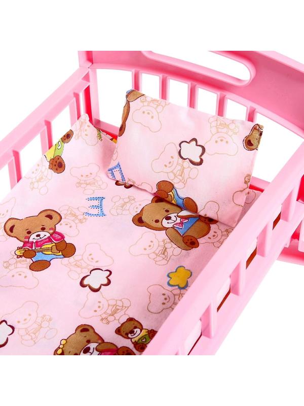 Кроватка для кукол с постелькой