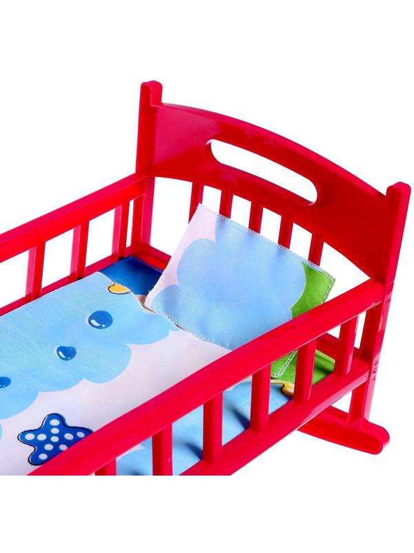 Кроватка для кукол с постелькой