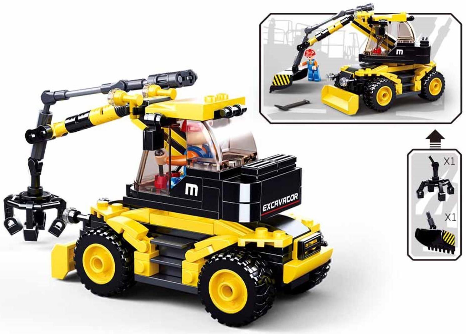 Конструктор Город «Карьерный экскаватор», 196 деталей