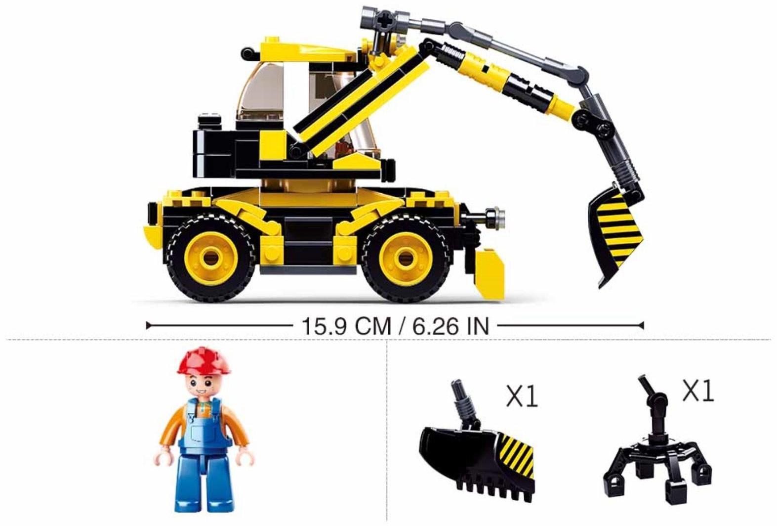 Конструктор Город «Карьерный экскаватор», 196 деталей