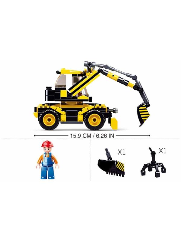 Конструктор Город «Карьерный экскаватор», 196 деталей