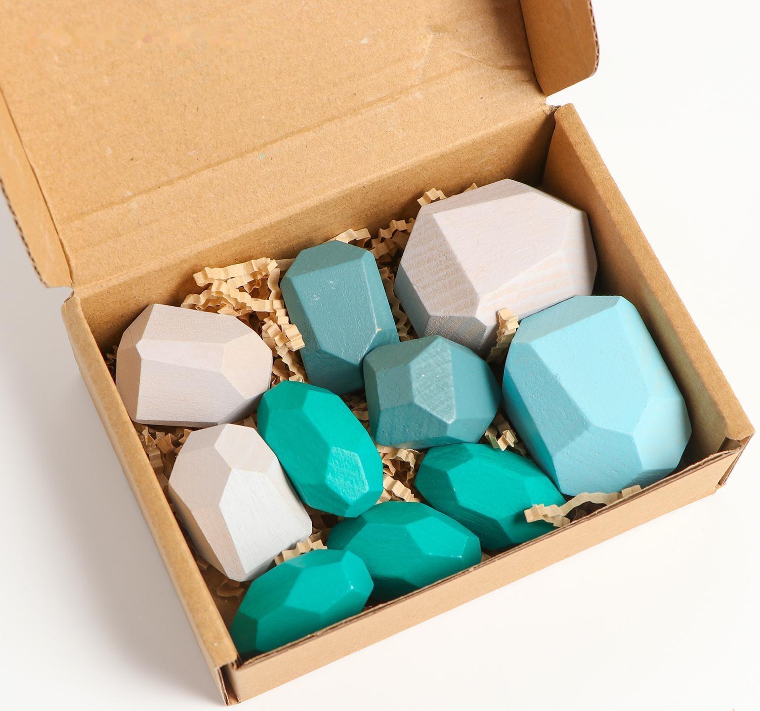 Набор деревянных камней «Речные камни-балансиры», 10 шт.