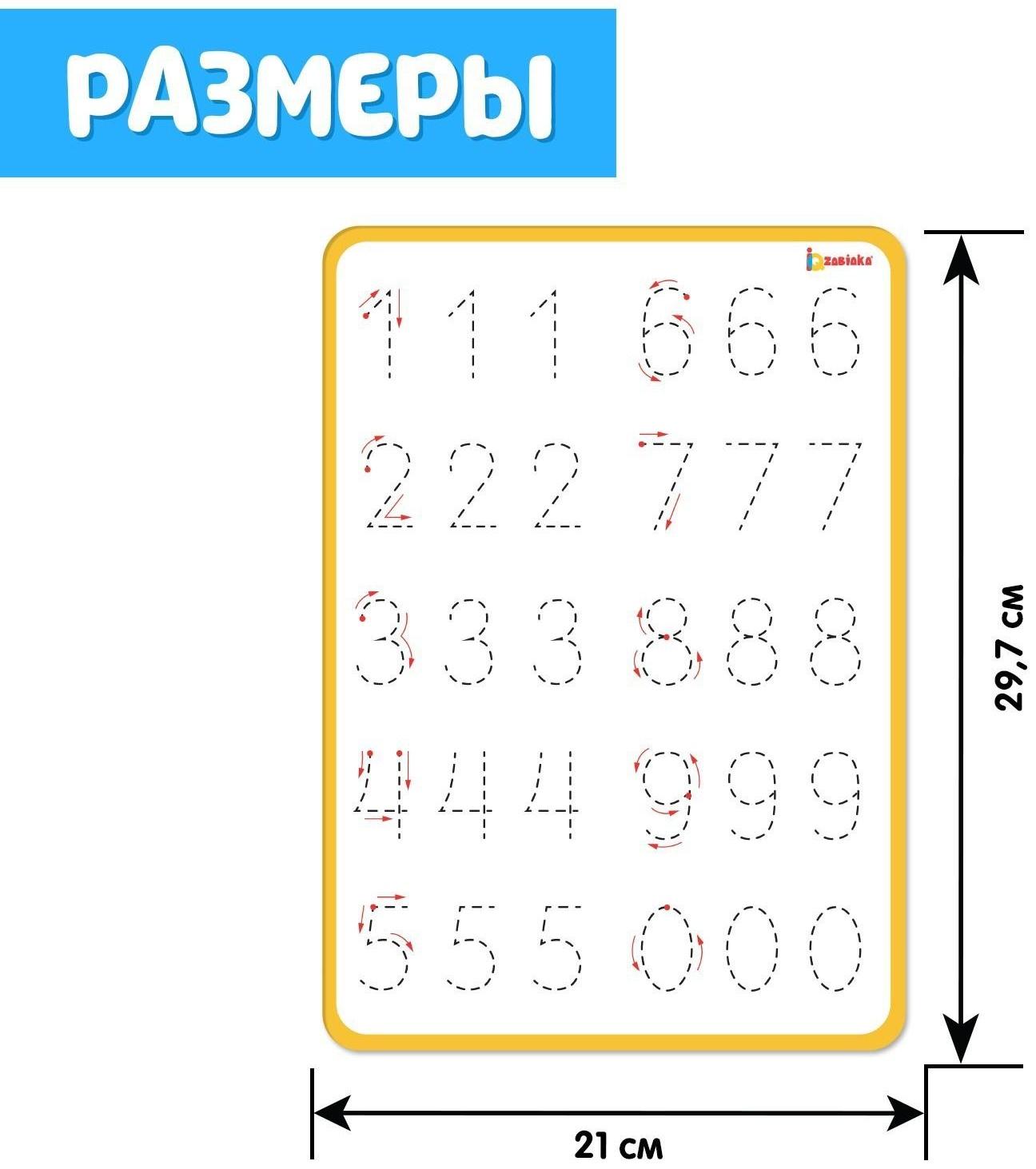 Тренажёр для письма «Учимся писать цифры»